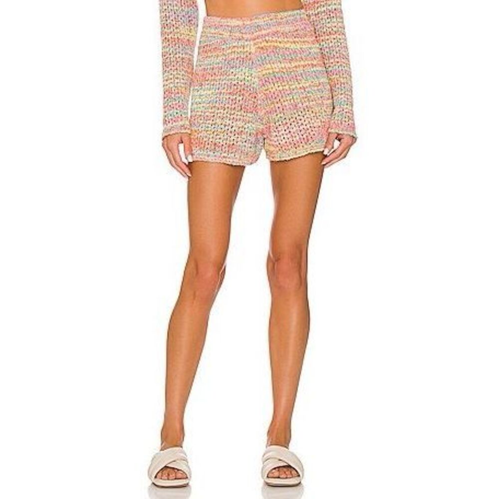 SOMETHING NAVY - Revolve - Multicolored Sweater Shorts in Rainbow - Picture 2 of 10